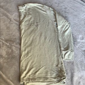 good hYOUman light green long sleeve shirt.